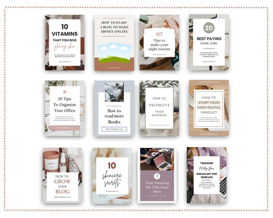 Pinterest Templates Canva - Pinterest Pins Canva Templates - Pinterest Board - Commercial Use