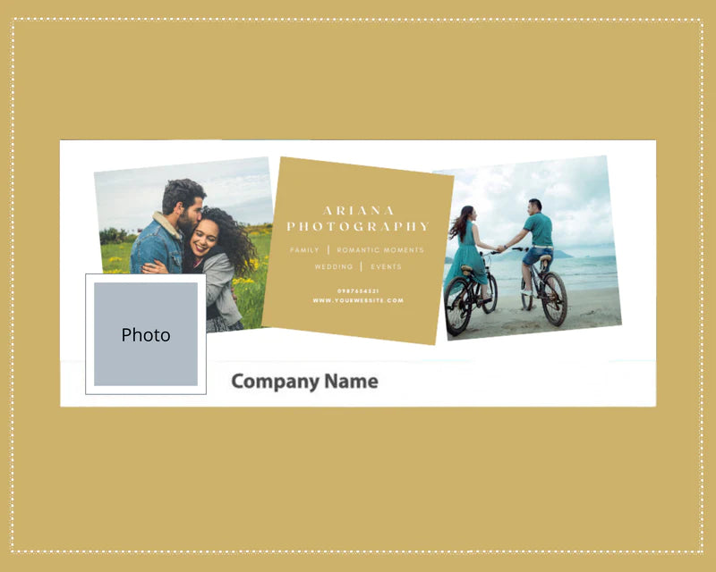Facebook Timeline Cover Templates, Golden Facebook Banner in Canva