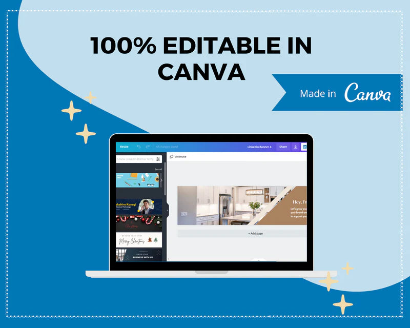 Editable LinkedIn Banner | Canva Template | Linked In | Branding | Header Template | Commercial Use
