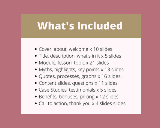 Online course slide deck | Webinar slide deck | Course slides
