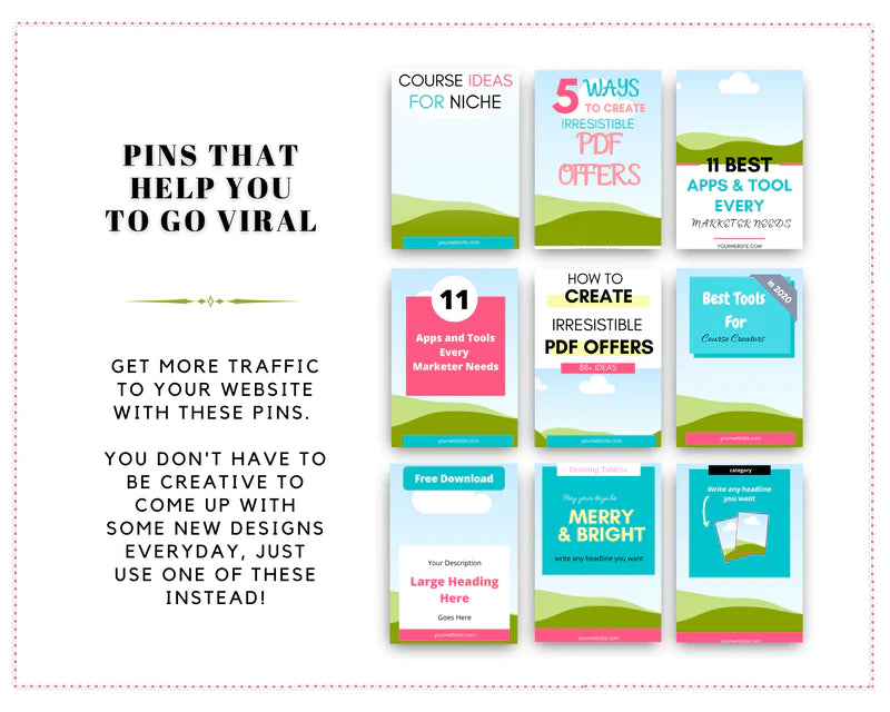 Pinterest Templates Canva - Pinterest Pins Canva Templates - Pinterest Board - Commercial Use