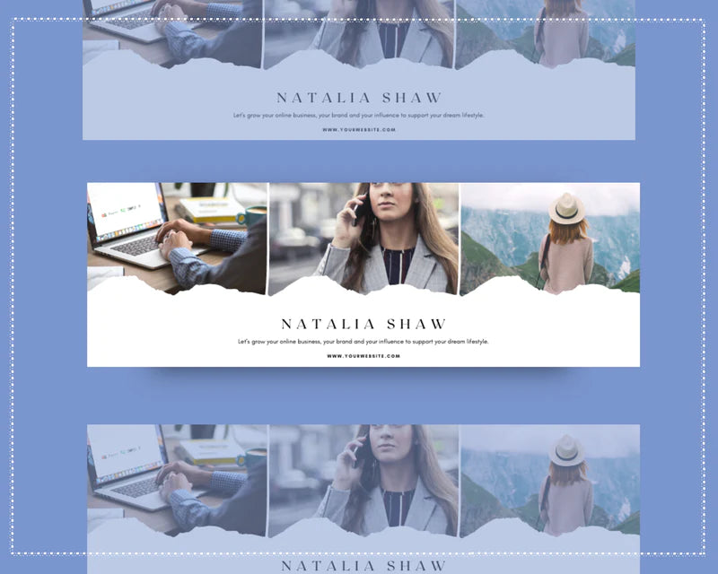 Facebook Timeline Cover Templates, Personal Brand Facebook Banner in Canva