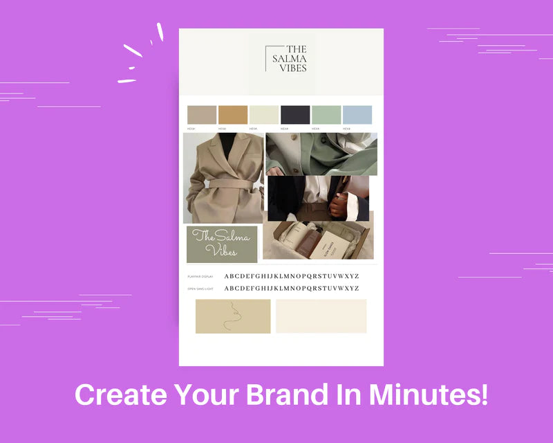 Canva Brand Kit Template | Mini Brand Board Template | Commercial Use