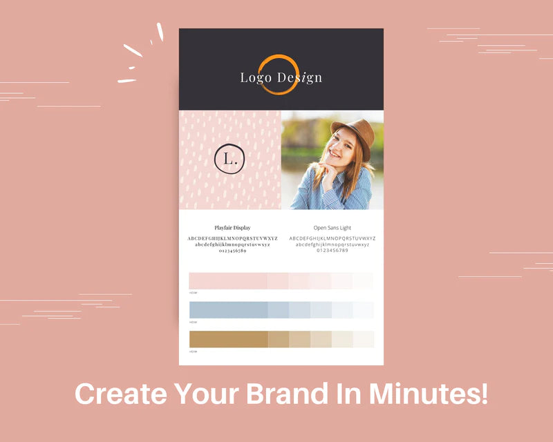 Canva Brand Kit Template | Mini Brand Board Template | Commercial Use