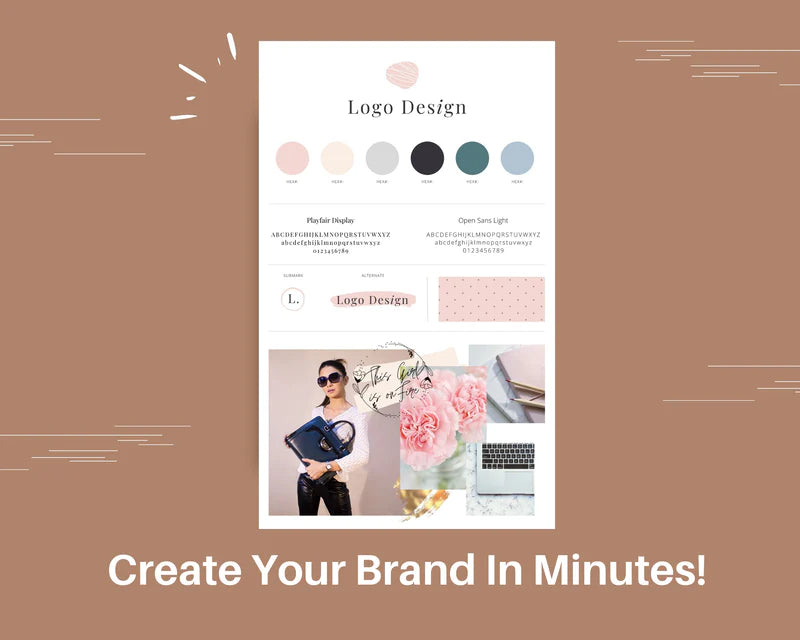 Canva Brand Kit Template | Mini Brand Board Template | Commercial Use