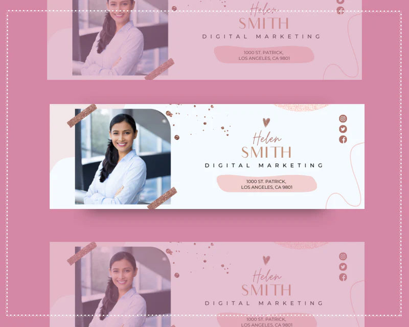 Facebook Timeline Cover Templates | Rose Gold Facebook Banner