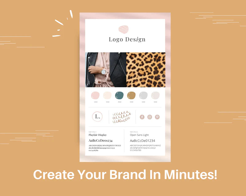 Canva Brand Kit Template | Mini Brand Board Template | Commercial Use