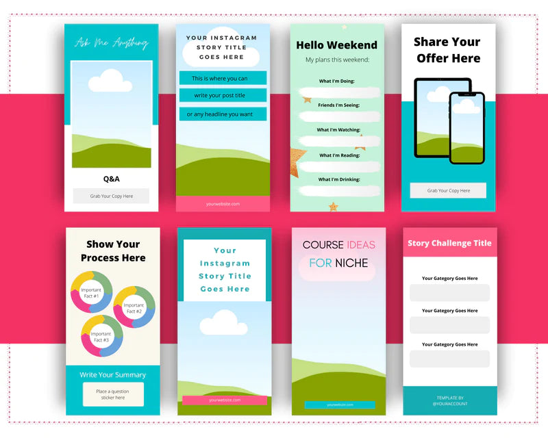 Instagram Stories | Canva Instagram Templates | Customizable IG Story Templates