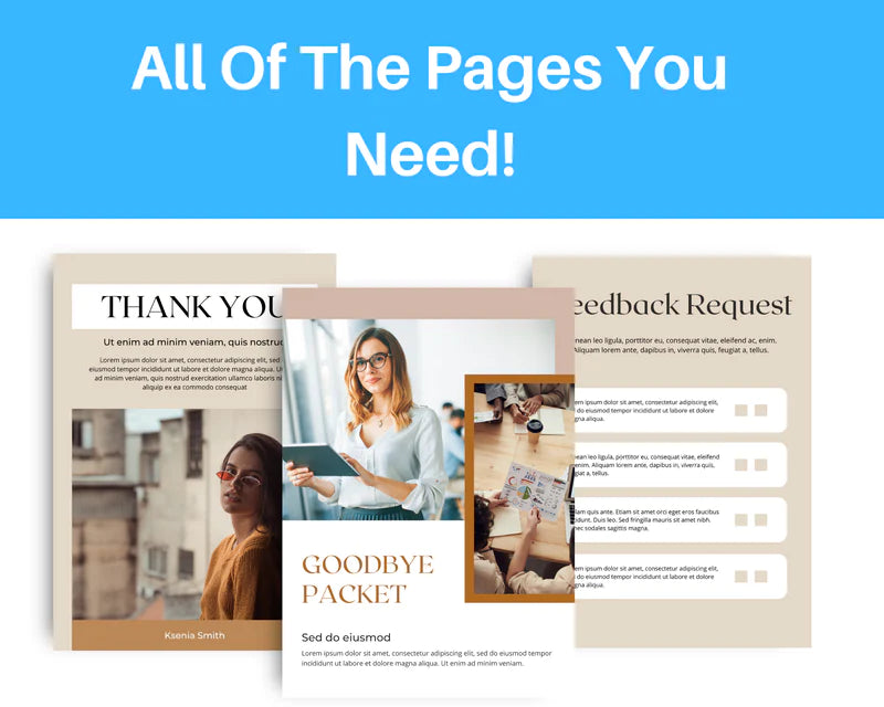 Client Good bye Packet, Client Exit Canva Template, Offboarding Kit