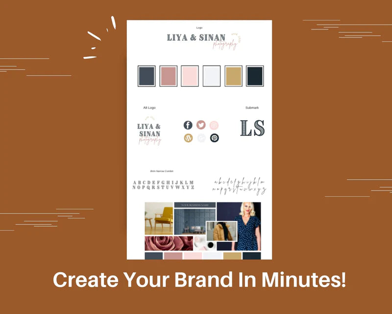 Canva Brand Kit Template | Mini Brand Board Template | Commercial Use