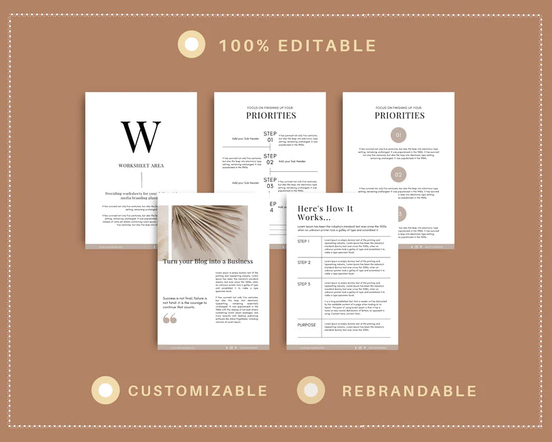 Course Workbook Template, eCourse Workbook, Canva Template, Checklist Template