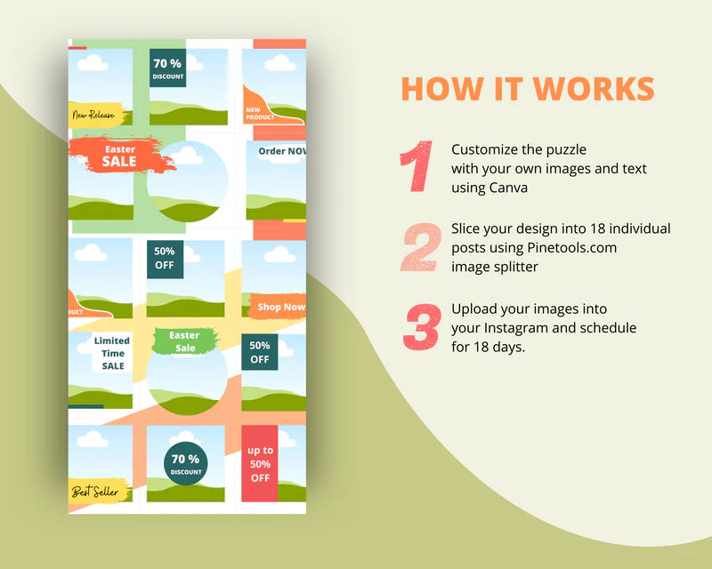 Instagram Puzzle Feed | Instagram Branding Kit | Instagram Layout | IG Grid Canva Templates 15 Posts
