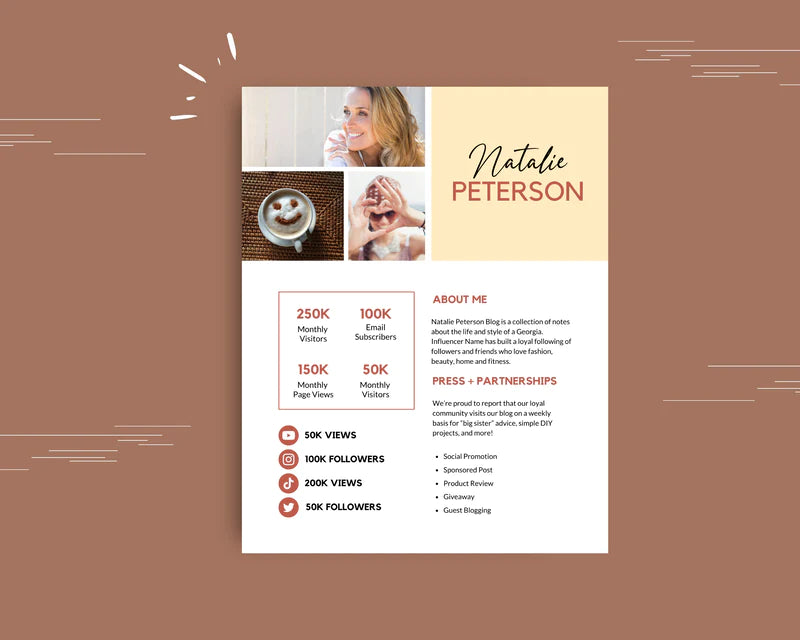 Neutral Media Kit Template | Media Press Kit | Canva Template | Commercial Use