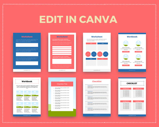 Blue and Red Lead Magnet Template | Lead Magnet Design in Canva | Commercial Use