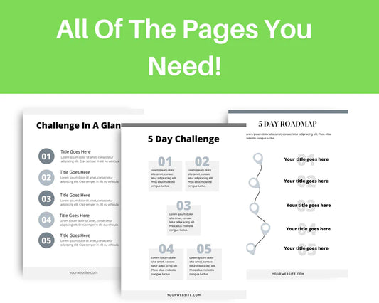 5 Day Challenge Template Canva Template, Daily Challenge, Commercial Use