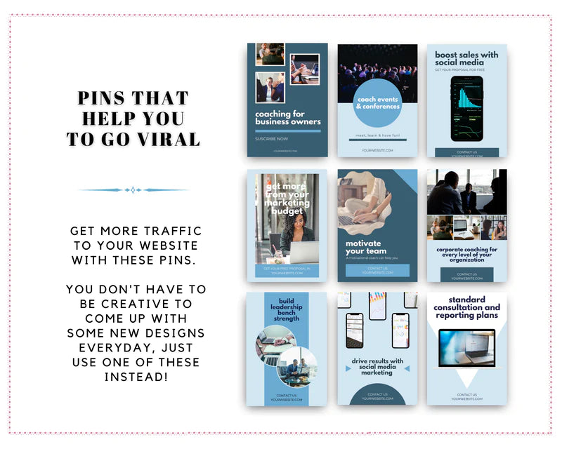 Pinterest Templates Canva - Pinterest Pins Canva Templates - Pinterest Board - Commercial Use