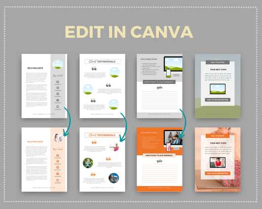 Modern Workbook Canva Templates, Worksheets Template, Commercial Use