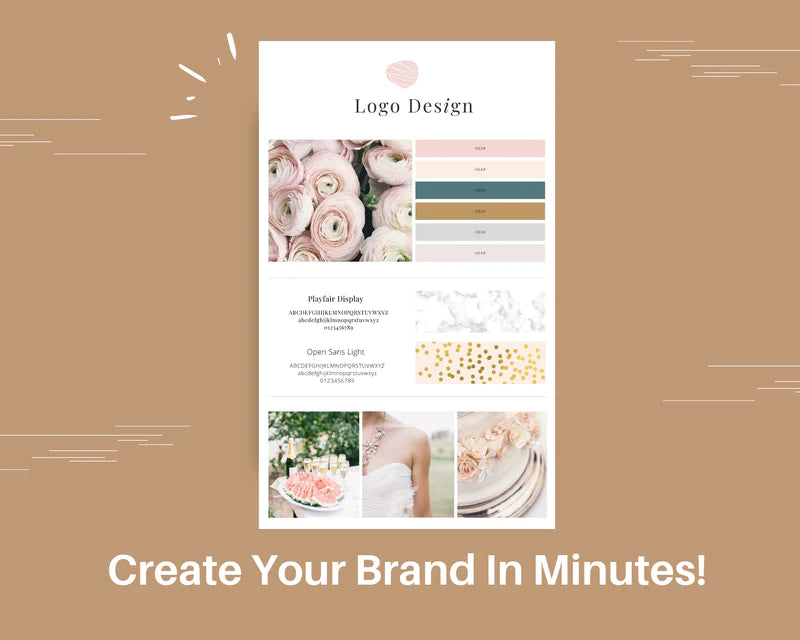 Canva Brand Kit Template | Mini Brand Board Template | Commercial Use