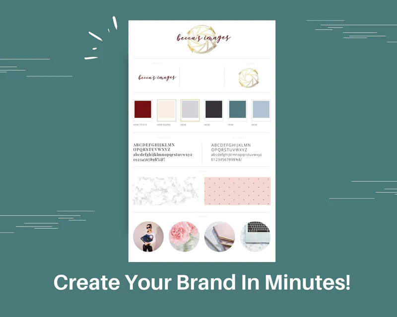 Canva Brand Kit Template | Mini Brand Board Template | Commercial Use