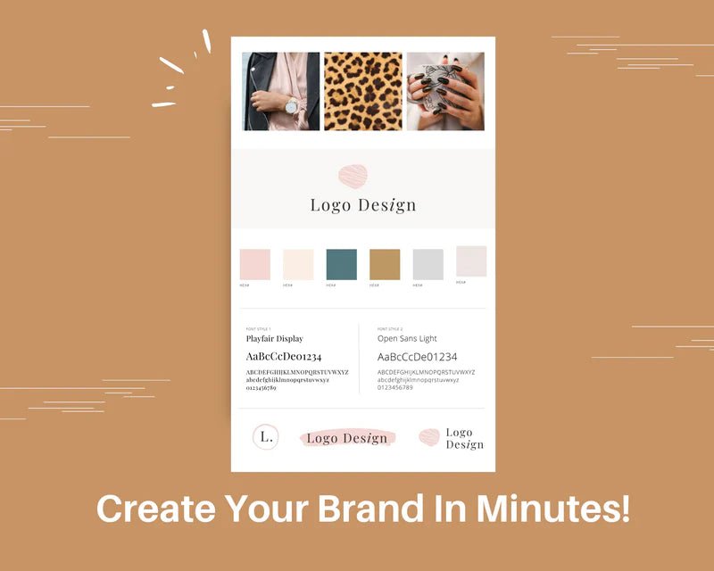 Canva Brand Kit Template | Mini Brand Board Template | Commercial Use