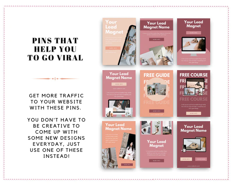 Pinterest Templates Canva - Pinterest Pins Canva Templates - Pinterest Board - Commercial Use