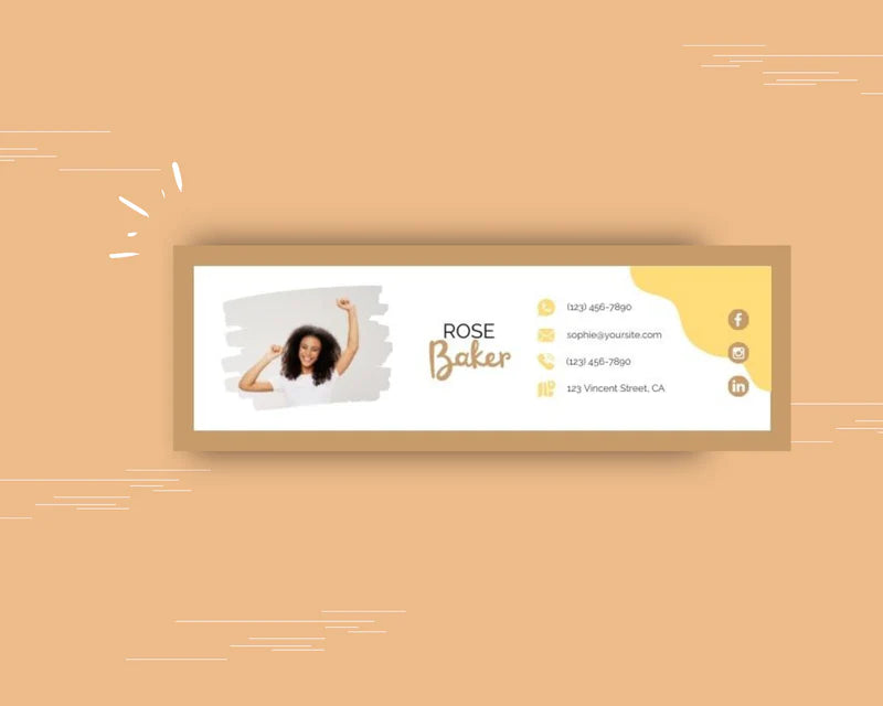 Email Signature Template | Gmail Signature Design | Editable Canva Signature Design
