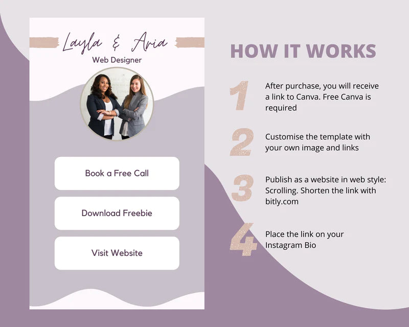 Instagram Link in Bio in Canva | IG Landing Page | Instagram Website | Commercial Use