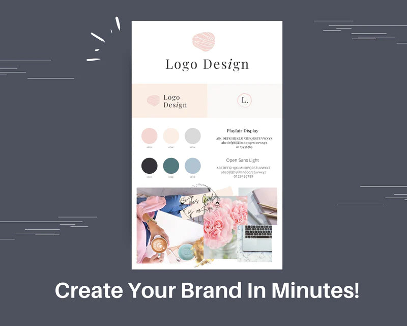 Canva Brand Kit Template | Mini Brand Board Template | Commercial Use