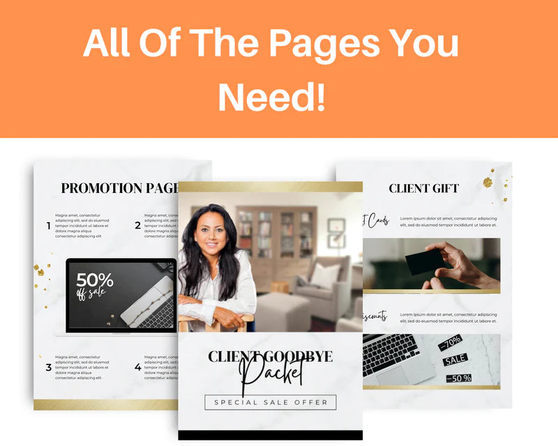 Client Good Bye Packet, Client Exit Canva Template, Offboarding Kit