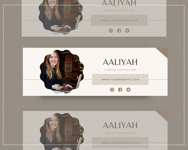 Facebook Timeline Cover Templates, Neutral Facebook Banner in Canva