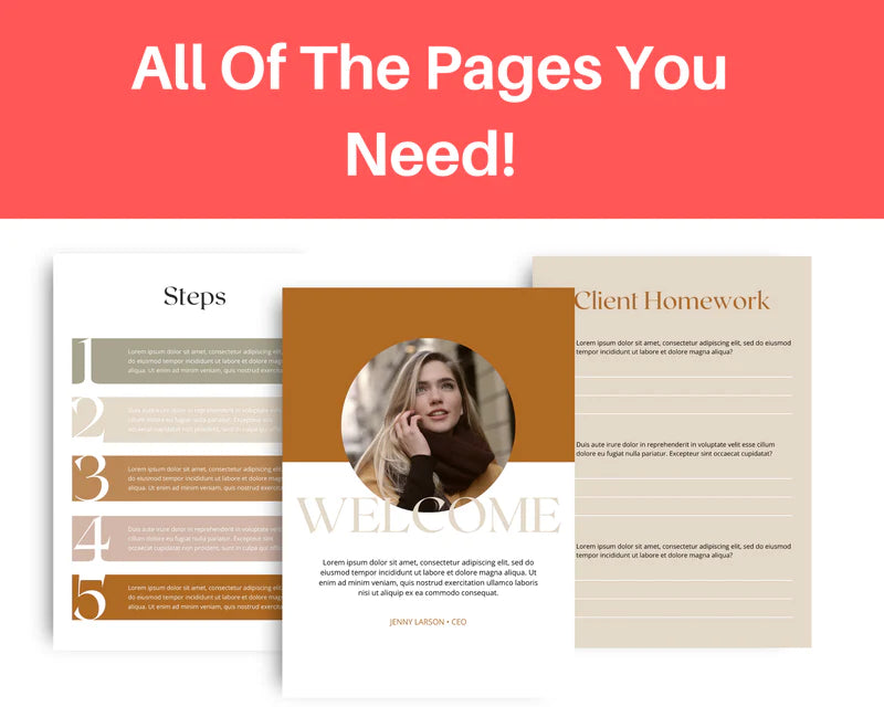 Boho Client Welcome Pack in Canva, Client Welcome Kit, Client Onboarding Template