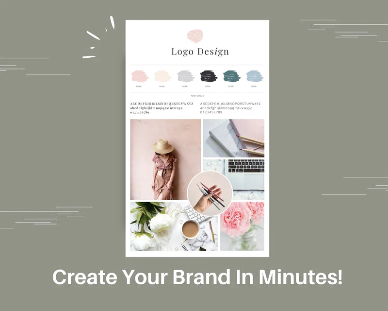 Canva Brand Kit Template | Mini Brand Board Template | Commercial Use