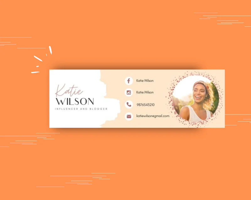 Email Signature Template | Gmail Signature Design | Editable Canva Signature Design