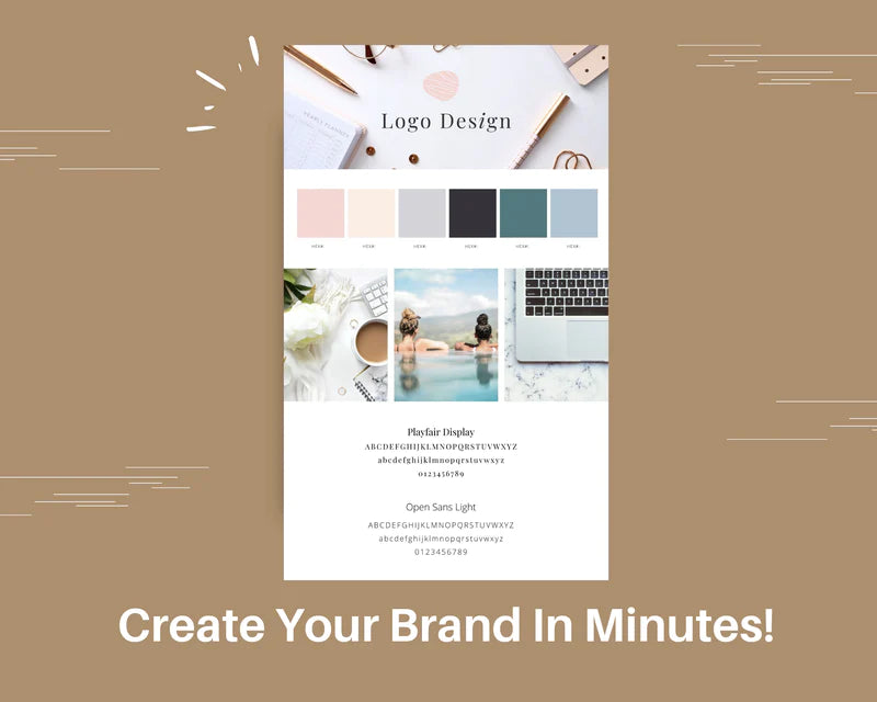 Canva Brand Kit Template | Mini Brand Board Template | Commercial Use