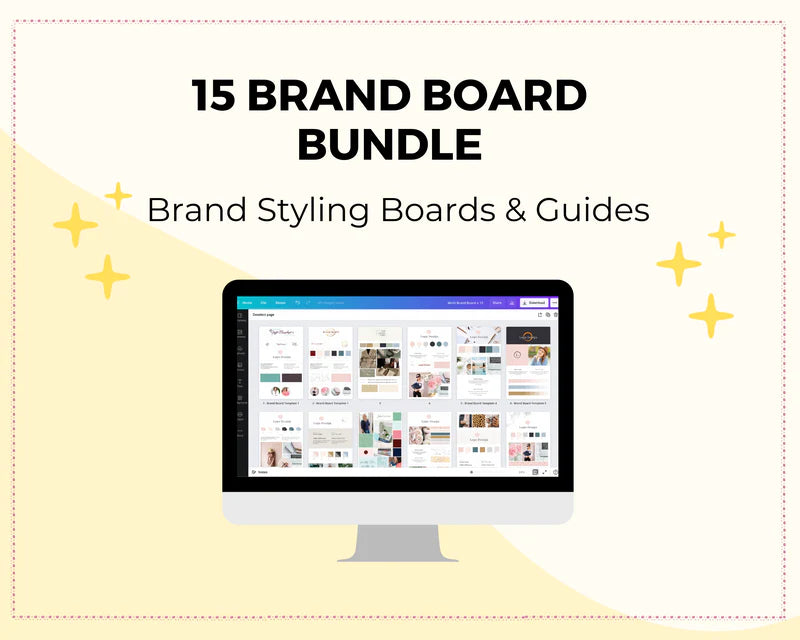 Bundle of 15 Brand Boards | Branding Style | Commercial Use