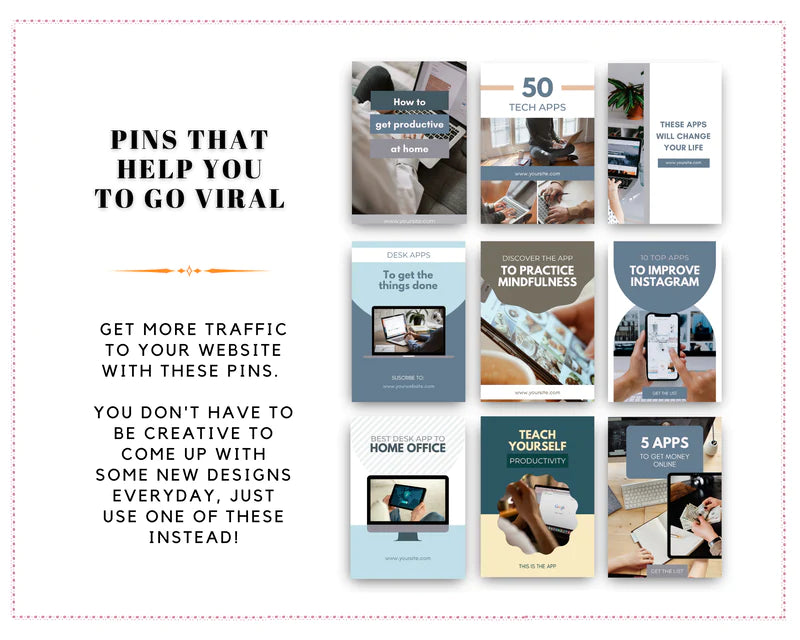 Pinterest Templates Canva - Pinterest Pins Canva Templates - Pinterest Board - Commercial Use