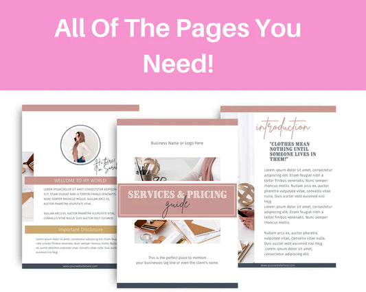 Pricing and Services Template | Canva Template | Coaching Templates | Services Guide