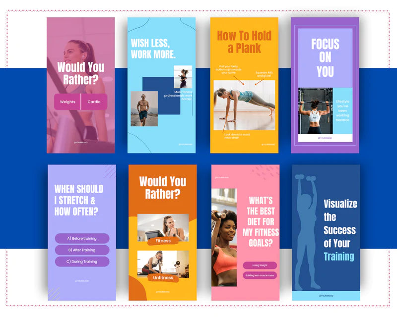 Colourful Instagram Story Templates | Canva Instagram Templates | Insta Story Templates