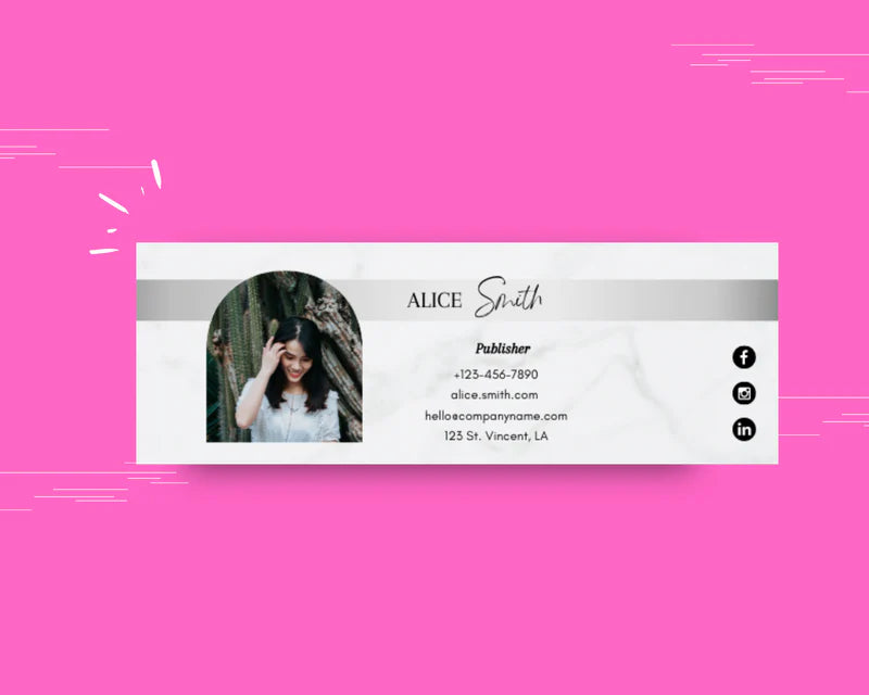 Email Signature Templates Bundle | Gmail Signature Design | Editable Canva Signature Design