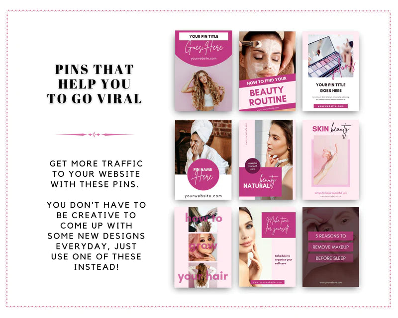 Pinterest Templates Canva - Pinterest Pins Canva Templates - Pinterest Board - Commercial Use