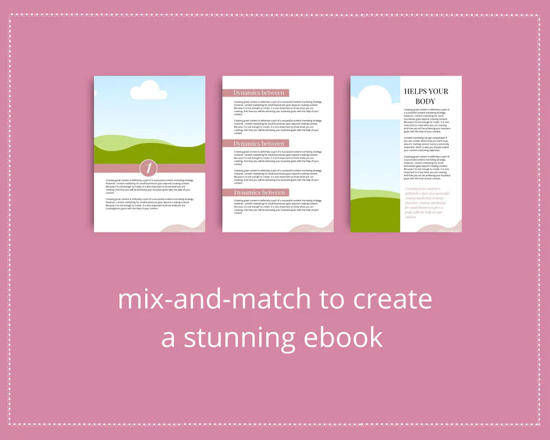 Canva Ebook Template, Editable Canva Template, 31 page Ebook Template | A4 Size