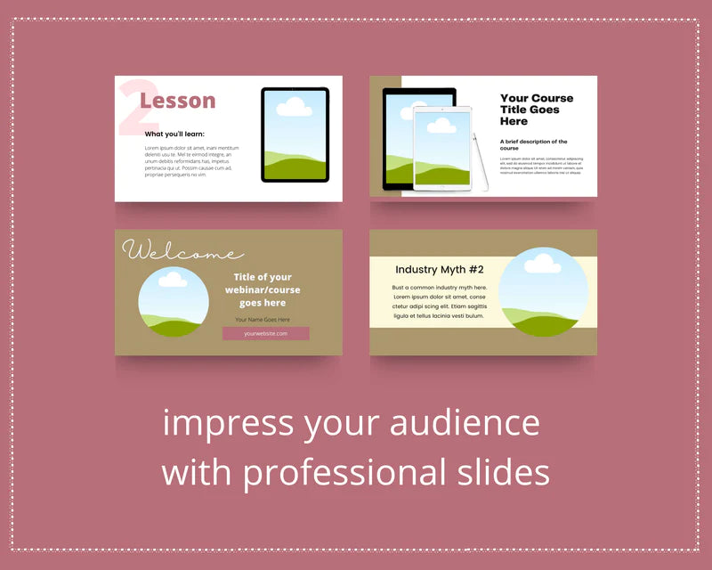 Online course slide deck | Webinar slide deck | Course slides