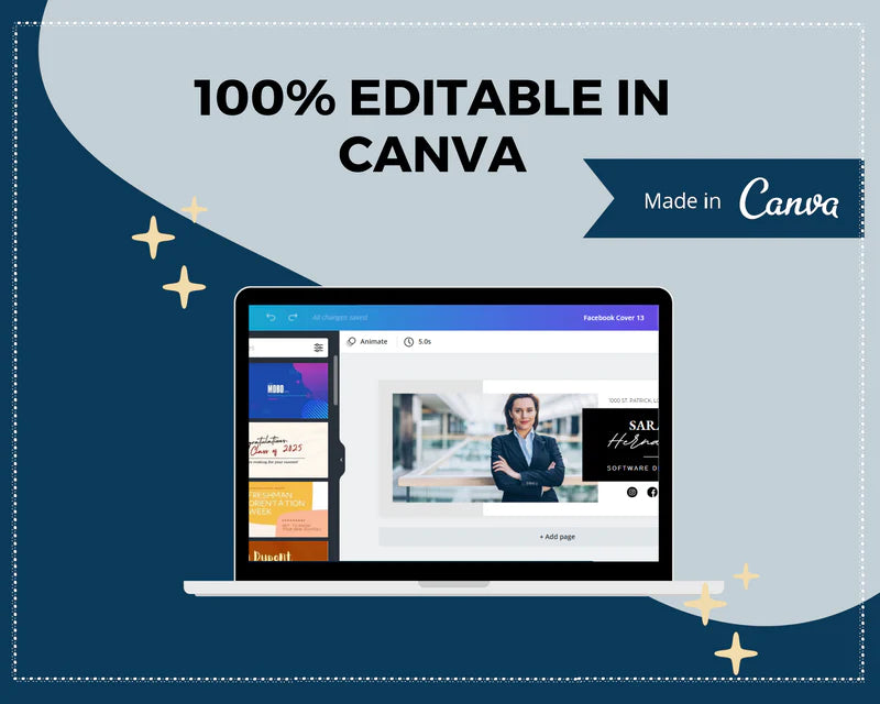Facebook Timeline Cover Templates, Business Facebook Banner in Canva