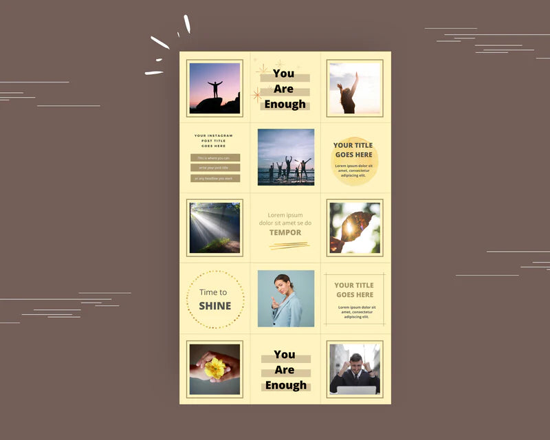 Instagram Puzzle Feed | Instagram Branding Kit | Instagram Layout | IG Grid Canva Templates 15 Posts