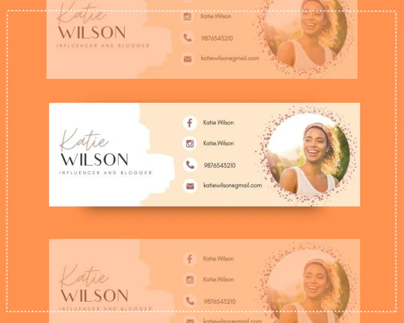 Email Signature Template | Gmail Signature Design | Editable Canva Signature Design