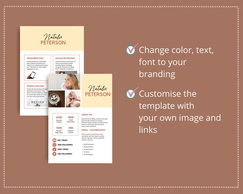Neutral Media Kit Template | Media Press Kit | Canva Template | Commercial Use