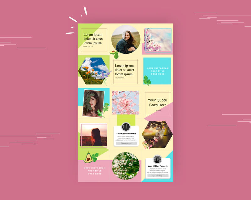 Instagram Puzzle Feed | Instagram Branding Kit | Instagram Layout | IG Grid Canva Templates 15 Posts