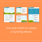 Canva Orange Ebook Template, Editable Canva Template, 40 page Ebook Template | A4 Size