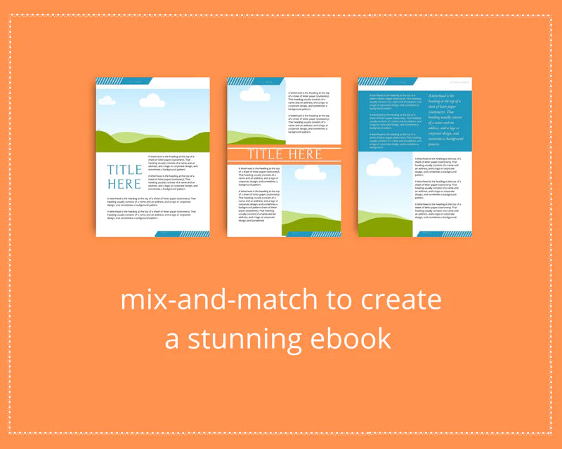 Canva Orange Ebook Template, Editable Canva Template, 40 page Ebook Template | A4 Size