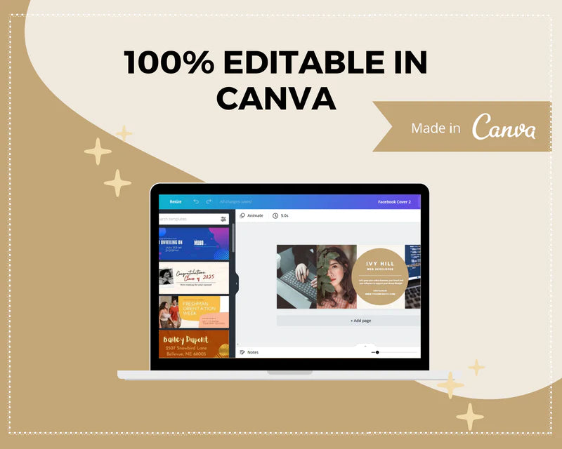 Facebook Timeline Cover Templates, Boho Facebook Banner